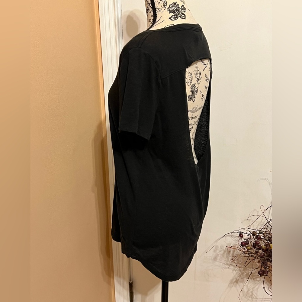 Victoria's Secret PINK Open Back Cutout Tee Short Sleeve- Medium- Black - Picture 9 of 15